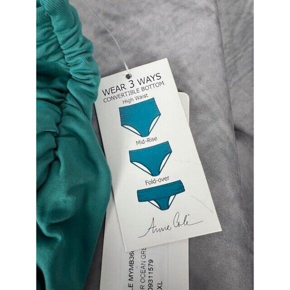 Anne Cole Limited Edition Ladies Convertible High Waist Shirred Swim Bottom XL - Picture 4 of 8